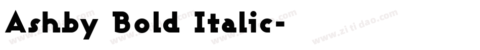 Ashby Bold Italic字体转换